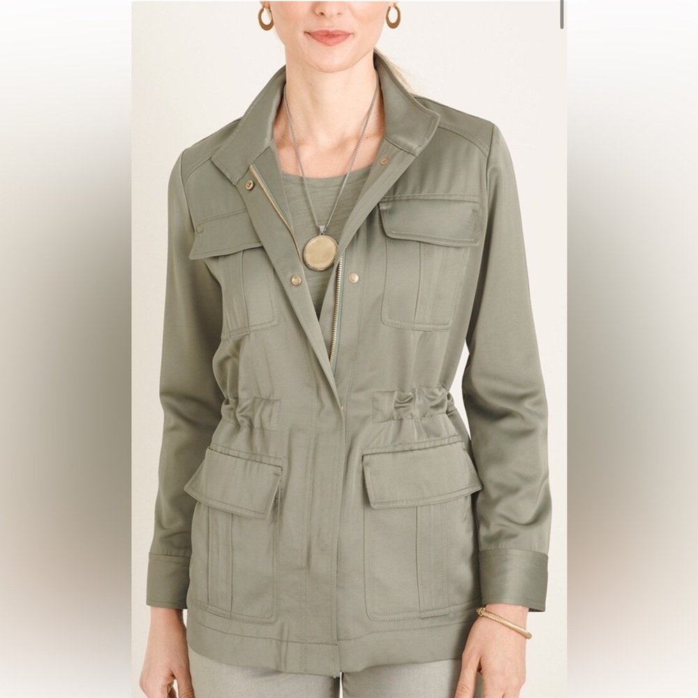 Chico’s Satin Utility Jacket
